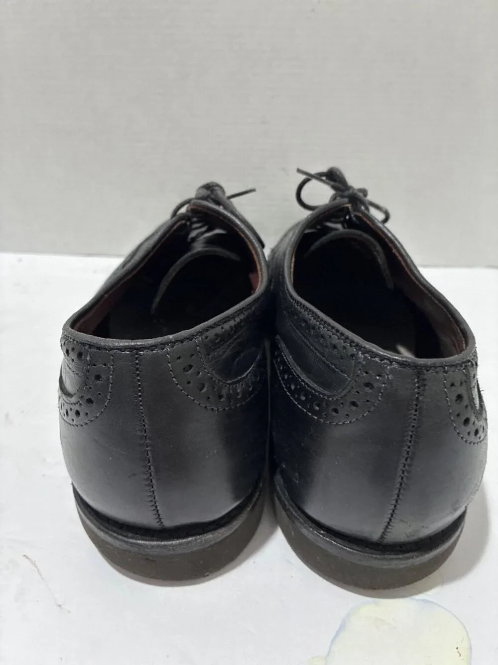 Allen Edmonds Road Warrior Men’s 9 Black Wing Tip Brogue Derby Dress Shoes
